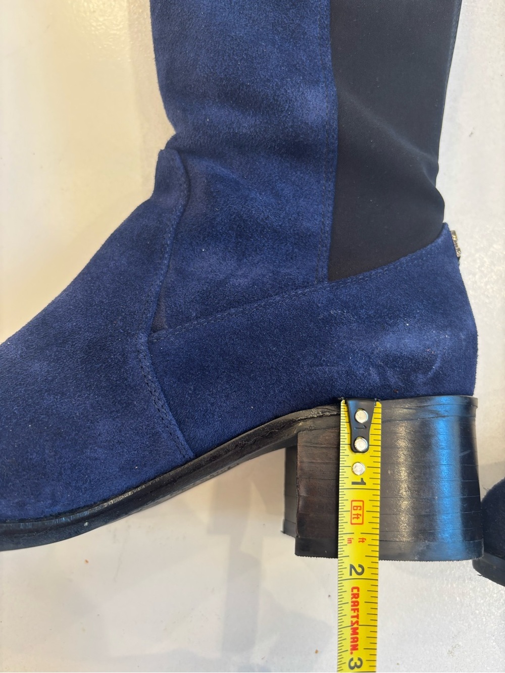 Vince Camuto Tall Leather Suede Over-the-Knee Boots in Deep Teal Blue size 7 - Picture 4 of 13